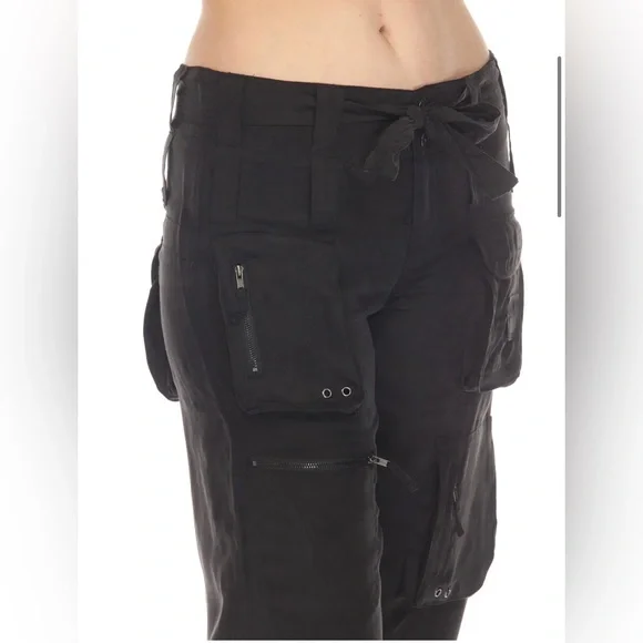 JOHNNY WAS Pete & Greta Womens Blk Cargo Pant - Picture 4 of 5